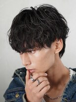 フィフス(fifth)&nbsp;原宿シャドウパーマメンズカットマッシュ刈り上げなしスタイル