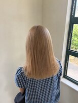 エクファ ヘア シェリル 草津 南草津店(ex-fa hair cherir)&nbsp;ミルクティーブロンド/ダークブルー/デジタルパーマ/南草津