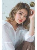 アッシュ小顔前下がり切りっぱなしボブ☆【錦糸町】