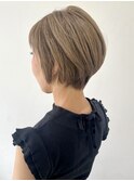 【FOLK】ショートボブ ダブルカラー 奥行きショート ベージュ♪