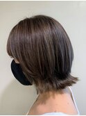 30代40代白髪ぼかしハイライト イメチェン,ダークアッシュ/草加