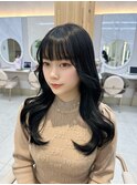 大人かわいいくびれヘア　レイヤーカット韓国顔まわりカット