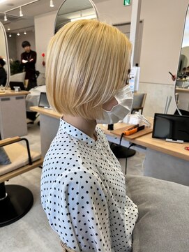 黒髪/グレーベージュ/レイヤーロング/前髪パーマ[鹿児島駅]