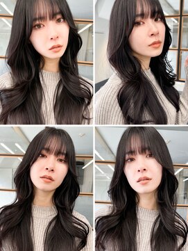 ソア 渋谷(soar) 【艶感★シースルーバング】韓国ヘア20代30代ウェーブ巻き髪