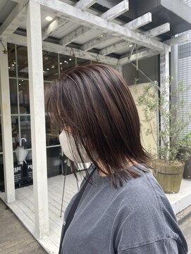 トリエ 川越(torie) 切りっぱなしボブ ナチュラルブラウン ブリーチなし