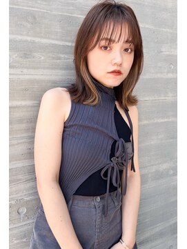 ロンドプロフィール 浦和(Lond profil) 中川 前髪カット顔まわり似合わせ外ハネくびれレイヤーミディ
