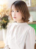 カバーヘア ブリス 戸田公園西口店(COVER HAIR bliss) 外国人風イヤリングカラーくびれボブc4戸田公園20代30代40代