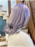 ラベンダーブルーシルバーパープルシルバーハイトーンカラー