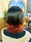 切りっぱなしボブ!裾カラー!