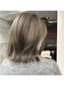 【大人女性の品のある明るいカラー】カット+ケアブリーチオンカラー　￥27500