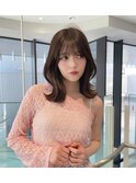 韓国へア/レイヤー/顔周り/ボブ/透明感カラー