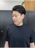 メンズビジネス毛流れパーマ