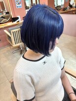 ソトエアンドマーブ 久喜店(SOTOE&marbb)&nbsp;ネイビー/ブルー/ブリーチカラー/2ブリーチ