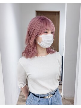 ゴウトゥデイ 横須賀店(GO TODAY) くすみペールピンク / 切りっぱなしロブ