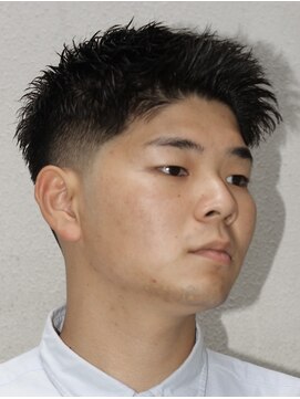 グラッシー(GLASSY) テーパーフェード/ツイストピンパーマ/スパイキーショート＃