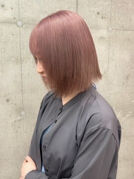 モク 立川(moc) 韓国風レイヤーカットブリーチダブルカラー前髪