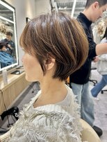 ロンドプロフィール 浦和(Lond profil)&nbsp;大人可愛い20代30代40代黒髪前下がりショートボブ丸みショート◎