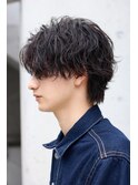 ツイストスパイラルパーマ波巻きパーマシャドウパーマメンズ