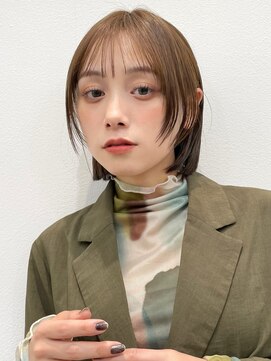 セイドット リー(Say. Ree) say.ボブくびれレイヤーボブオリーブグレーダークレッドベージュ