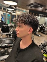 ワンワンオー バーバーショップ 長浜店(@110 BARBER SHOP)&nbsp;ハードパーマ×テーパーフェード