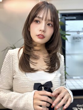 イヴォーク トーキョー(EVOKE TOKYO) 新社会人艶髪ミディアムレイヤー顔まわりカット似合わせカット