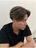 アップバングセンターパートツイストスパイラルバレイヤージュ