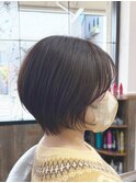 丸みショート/大人ショート/オリーブブラウン