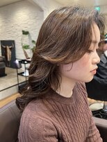 ノラキチジョウジ(NORA KICHIJOJI)&nbsp;顔周りレイヤーカットカーテンバング耳かけくびれミディアム