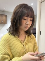 ハク メゾン(HaKU maison)&nbsp;オリーブベージュ/パーマ/顔まわりレイヤー