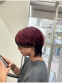 ハイライト/マッシュパーマ/ウルフ/アッシュブラック