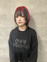 ディア(.eer) ボブウルフ×レッド×ポイントフェイクブラック