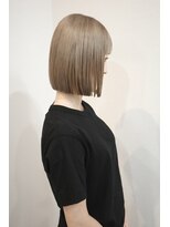 チザン(TIZAN)&nbsp;ミルクティーベージュ×切りっぱなしボブ
