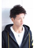 イメチェン束感アップバングショートヘアー
