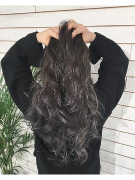 ビーヘアサロン(Beee hair salon) バレイヤージュ×パープルグレージュ