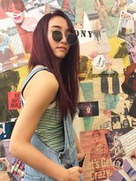 トロニー(TLONY) TLONY渋谷hori シールエクステ 赤髪ロングhair