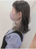Theo /エメラルドアッシュ/ 巻き髪風パーマ／セミロング