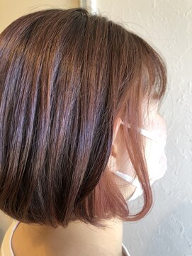 ダリアヘアー ミュウズ(Dahlia hair mieuxs) ボブ × オレンジインナーカラー