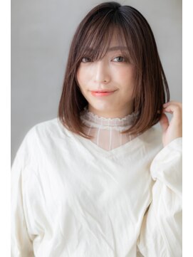 カバーヘア 上尾西口店(COVER HAIR) チェリーブラウン小顔切りっぱなしボブディ304Z上尾20代30代40代