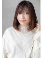 モッズヘア 上尾西口店(mod's hair) チェリーブラウン小顔切りっぱなしボブディ304Z上尾20代30代40代