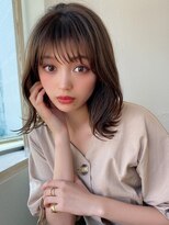 アフロート ディル(AFLOAT D'L) 大人ガーリーチョコレート外ハネミディアムくびれミディ★