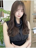 韓国前髪カット似合わせカットブリーチなしアースカラー