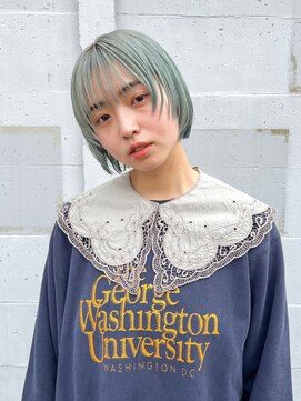 トゥコ(tuco) ミニボブ　フェイスレイヤー　ペールピンク　オリーブカラー