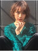 ふわふわパーマボブ