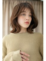 カバーヘアアンドスパ ブリス 浦和(COVER HAIR&SPA bliss)&nbsp;シースルー前髪くせ毛風くびれミディアムTb2浦和20代30代40代