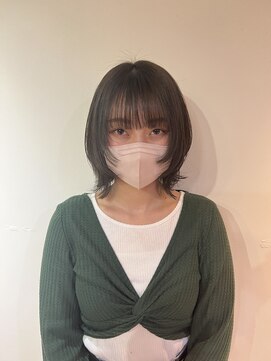 アクアオモテサンドウ(ACQUA omotesando) ☆ショートウルフボブネオウルフカットブリーチなしオリーブ