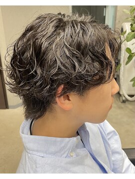 フイ 自由が丘(men's salon Hui) メンズ/アップバング/ツーブロックマッシュ/束感ショート波巻き