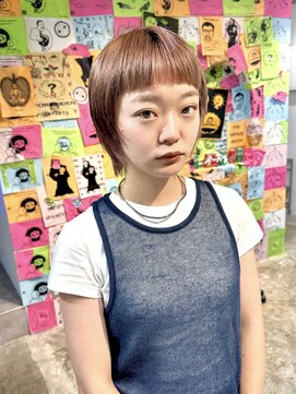 ノーム(norm) 前髪短めショートヘア/オレンジベージュ