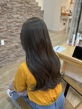 ヘア カンパニー トワ 千葉店(TOWA) オリーブ/ベージュ/ブリーチなし/透明感カラー/ダブルカラー