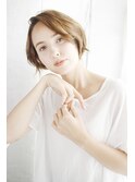 美髪質改善ピンクブラウンエアリーロング切りっぱなしボブ/126