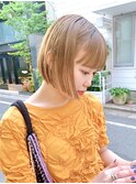say.ブリーチハイライトミルクティーアッシュショートミニボブ